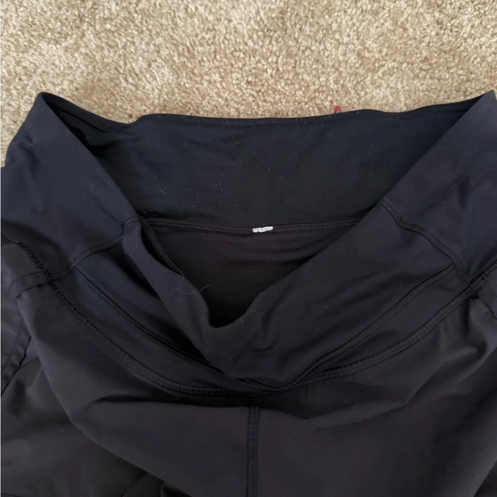 Lululemon Athletica Black Athletic Shorts with Wide Waistband